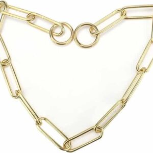 Collier a maille pour chien doré