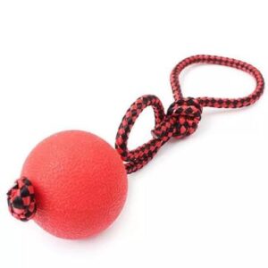 Balle rouge avec corde de 6 cm 1251-8