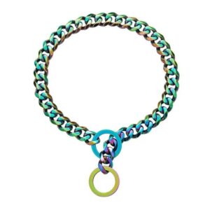 Collier a maille pour chien multicolore